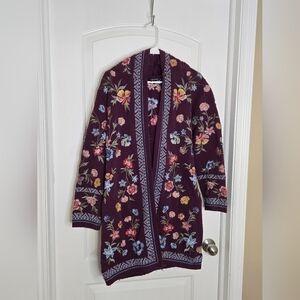 144. Driftwood | Shelly “Blooming Garden” Embroidered Kimono – Large